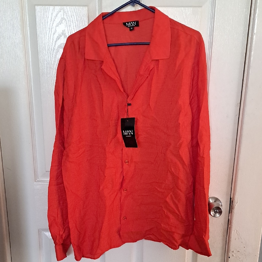 Men's Red Dress Shirt